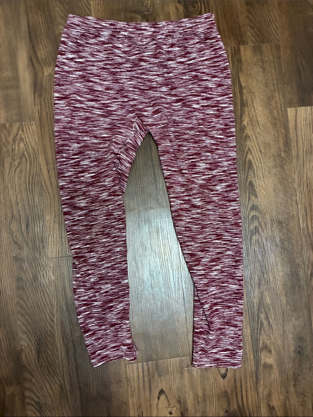 POOF Women’s Marled Burgundy Leggings (warm)